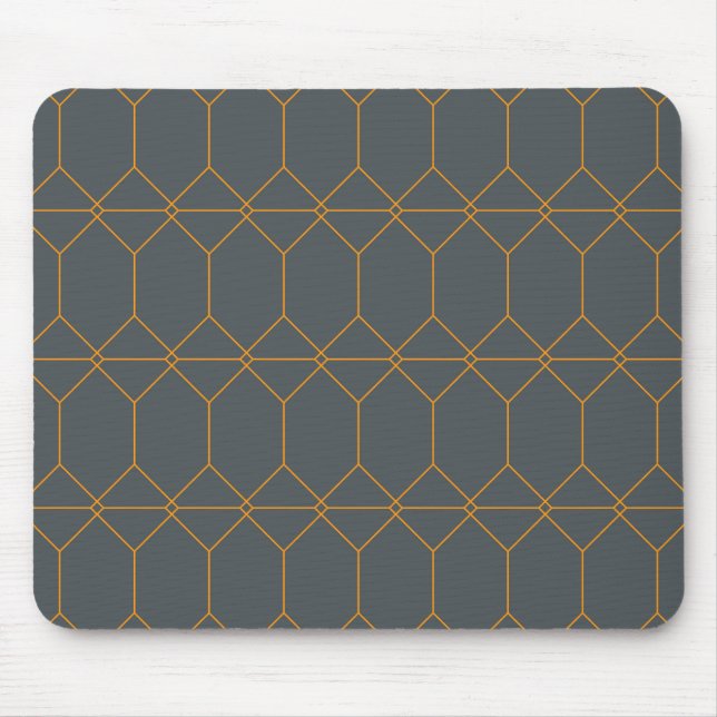 Mousepad Verde, ouro, simples, retrô, ilustração elegante (Frente)