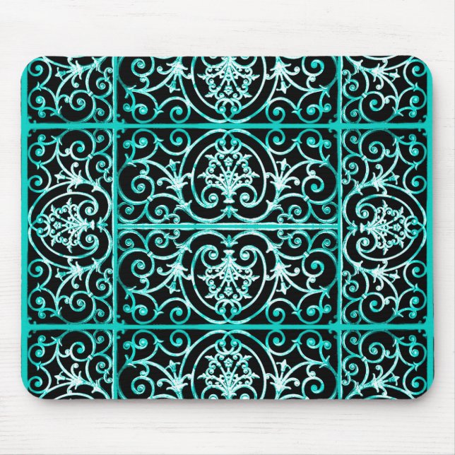 Mousepad Verdigris e padrão de deslocamento preto (Frente)