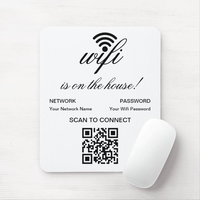 Mousepad Verificação de Internet Wifi de Código QR Personal (Com mouse)