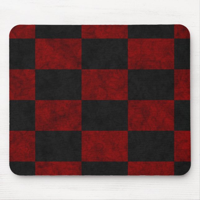 Mousepad verificação preta vermelha (Frente)
