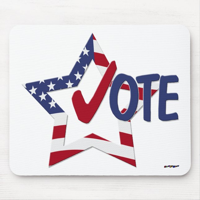 Mousepad Verificação Vermelha VOTA com Estrela da Bandeira  (Frente)