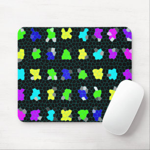 Mousepad Verificações De Vidro Colorido Opalescente,