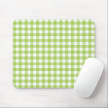Mousepad Verificações de Xadrez de Gingham Verde Retroativo<br><div class="desc">Padrão moderno e moderno de gingham. Xadrez gingham design.</div>