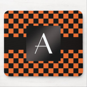 Mousepad Verificadores alaranjados e pretos do monograma
