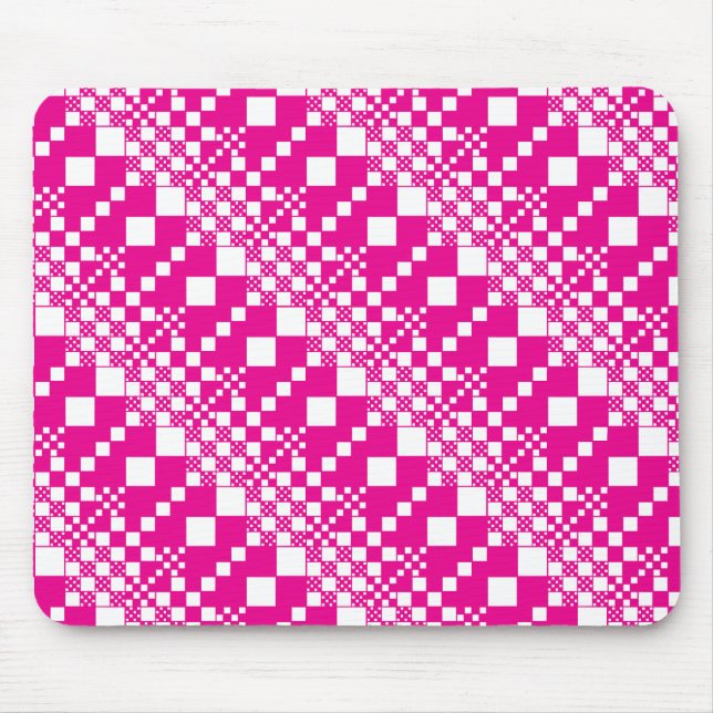 Mousepad Verificados, controlos em magenta e branco (Frente)