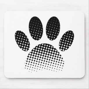 Mousepad Verificar Impressão de Meio-Cão do Padrão