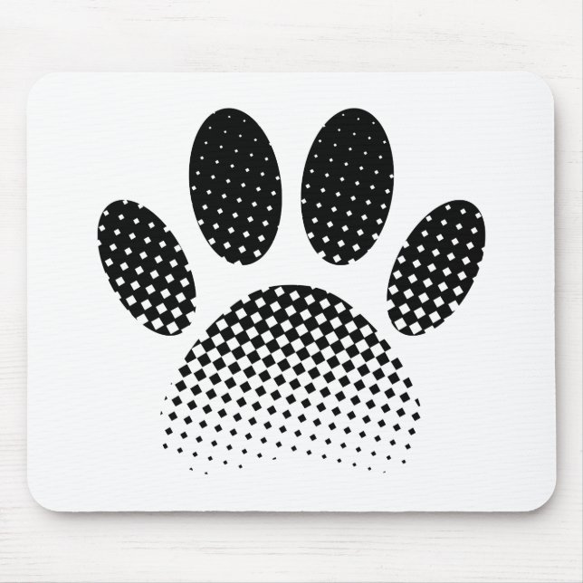 Mousepad Verificar Impressão de Meio-Cão do Padrão (Frente)