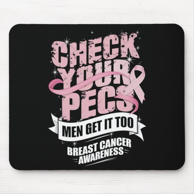 Mousepad Verifique Sua Consciência Do Cancer Da Mama Pecs M (Frente)