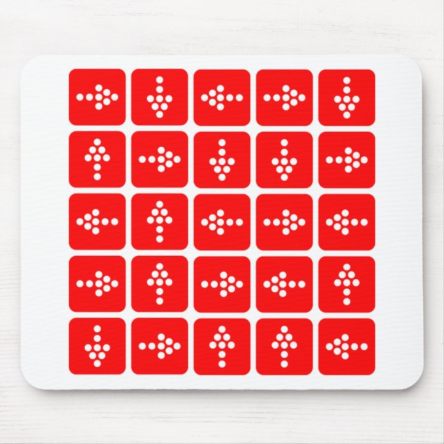 Mousepad Vermelho ao quadrado de seta LED (Frente)