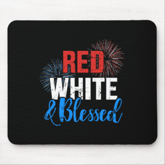 Mousepad Vermelho Branco Abençoado Pelo Dia Da Independênci