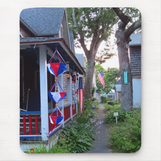 Mousepad Vermelho, Branco e Azul - Vineyard de Martha (Frente)