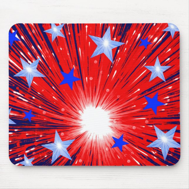Mousepad Vermelho Branco Vermelho (Frente)