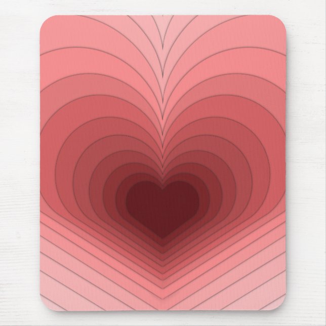 Mousepad Vermelho Cor-de-Rosa Moderno Funky Vermel (Frente)