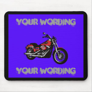 Mousepad vermelho da bicicleta da estrada da