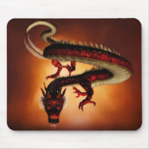 Mousepad vermelho do dragão