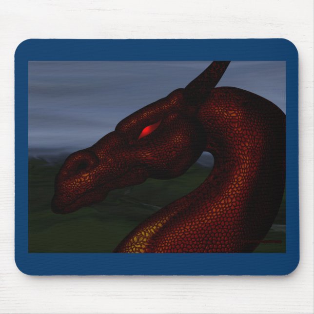 Mousepad vermelho-dragão (Frente)