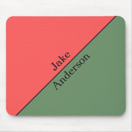 Mousepad Vermelho e Verde 45 Graus Minimalista