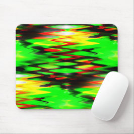 Mousepad Vermelho e verde-abstrato zigzag