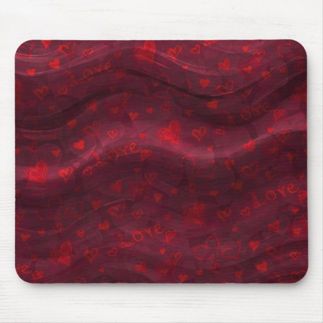 Mousepad Vermelho Escuro "Amor" (Frente)