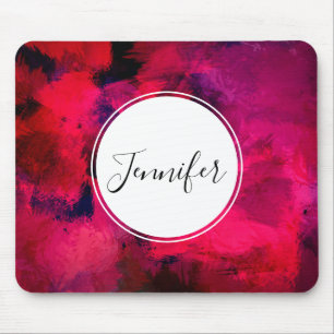 Mousepad Vermelho escuro e roxo, preto e Abstrato moderno