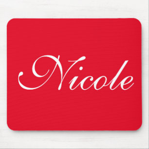Mousepad Vermelho, Nome Personalizado