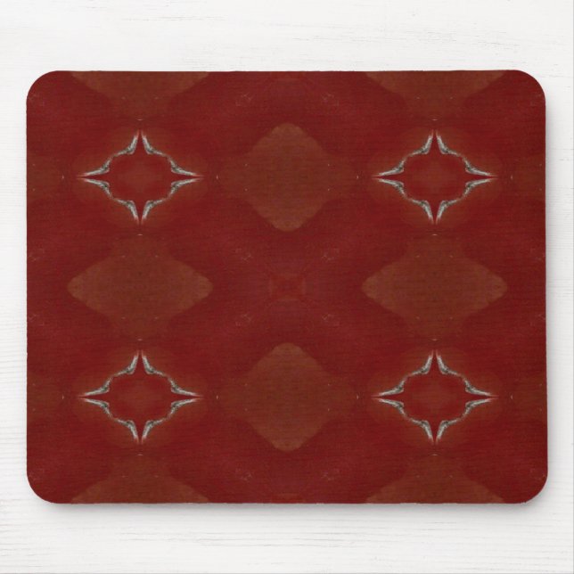 Mousepad Vermelho, ouro, e caleidoscópio branco 1 (Frente)