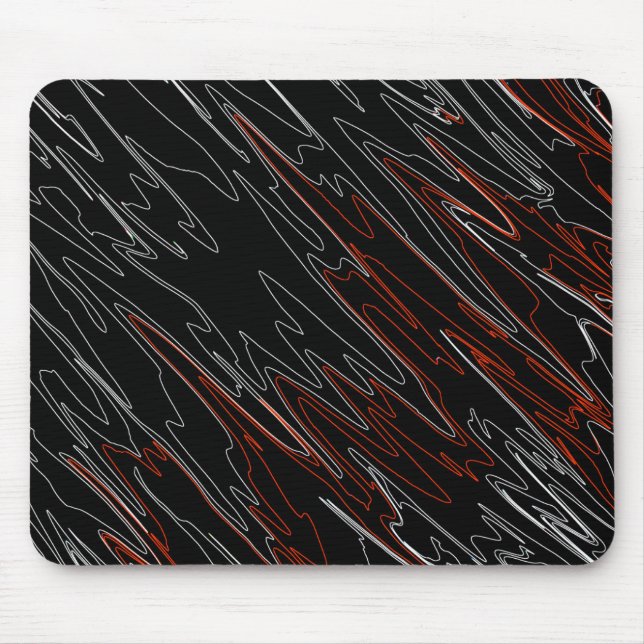 Mousepad Vermelho Preto Marmoreado (Frente)