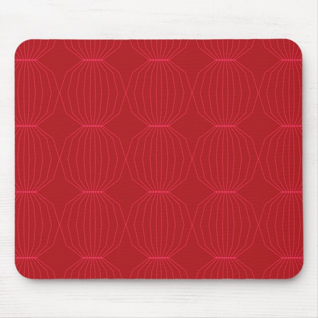 Mousepad Vermelho, rosa, legal, único, moda, arte decorativ (Frente)