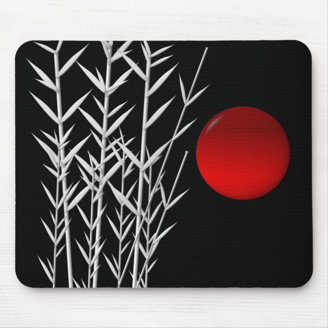 Mousepad Vermelho-sol preto branco (Frente)