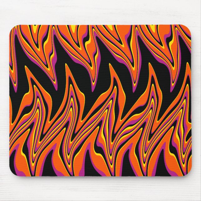 Mousepad Vermelhos em preto, rosa, laranja e amarelo (Frente)