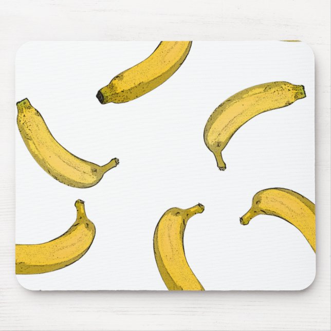 Mousepad Versão do esboço do padrão da banana (Frente)