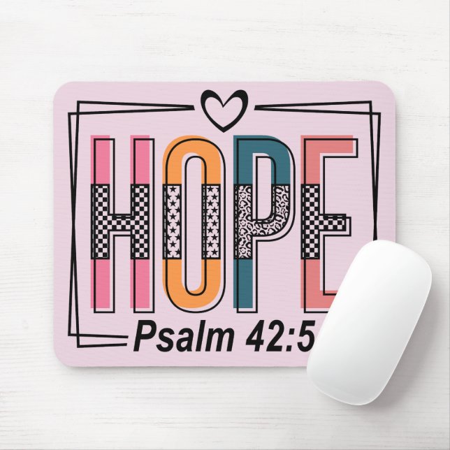 Mousepad Versículo Bíblico de Esperança Inspirador (Com mouse)