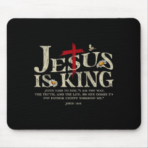 Mousepad Versículo da Bíblia O Jesus É Rei João 14_6 Deus C