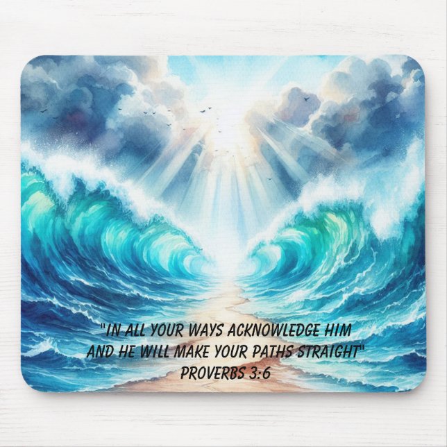 Mousepad Versículo da Separação do Mar Vermelho (Frente)