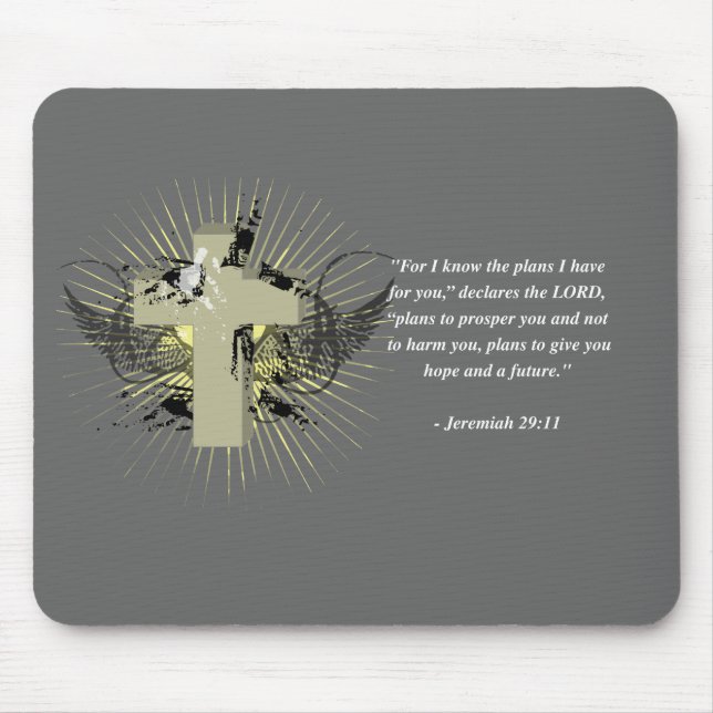 Mousepad Verso da bíblia do 29:11 de JEREMIAH (Frente)