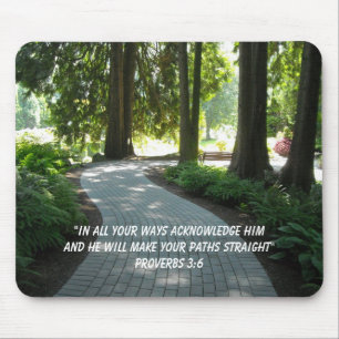 Mousepad Verso inspirado da escritura do trajeto do jardim
