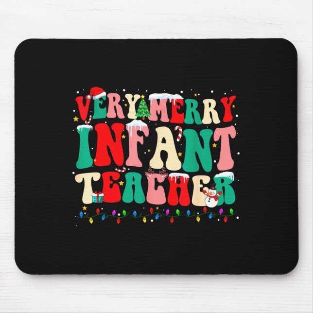 Mousepad Very Merry Infant Teacher Funny Infant Squad Chris (Frente)