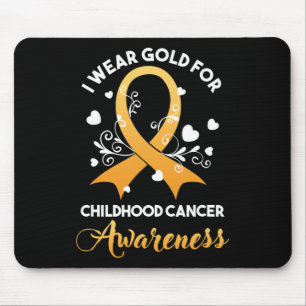 Mousepad Veste Dourada do Mês de Sensibilização do Cancer I