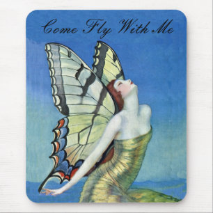 Mousepad Vestido dourado vestindo-se feericamente da