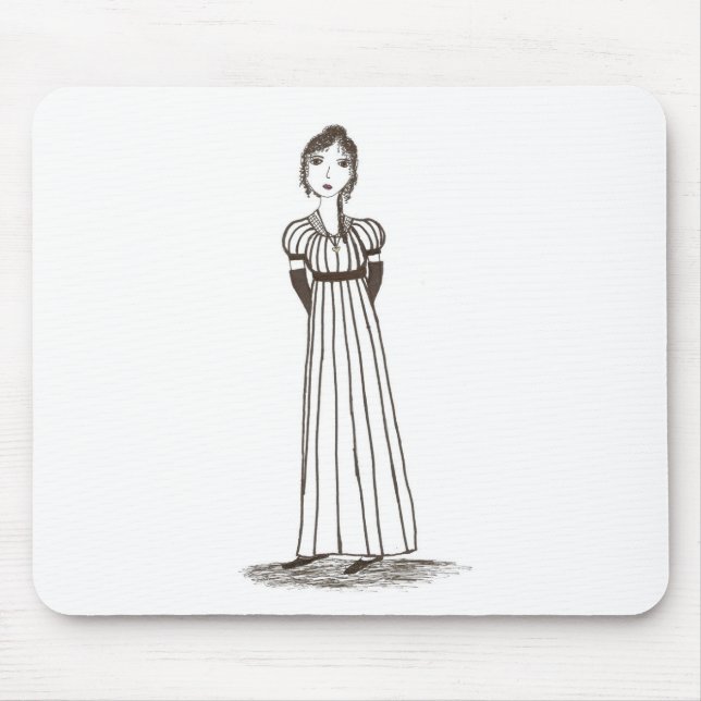 Mousepad Vestido listrado Inspired de Jane Austen (Frente)