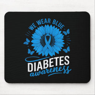 Mousepad Vestimos Azul No Mês De Consciência Da Diabetes