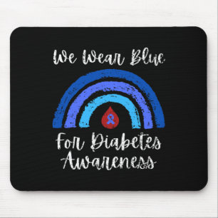 Mousepad Vestimos Azul para o Mês de Consciência da Diabete