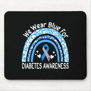 Mousepad Vestimos Azul Para Sensibilização Para Diabetes Ra