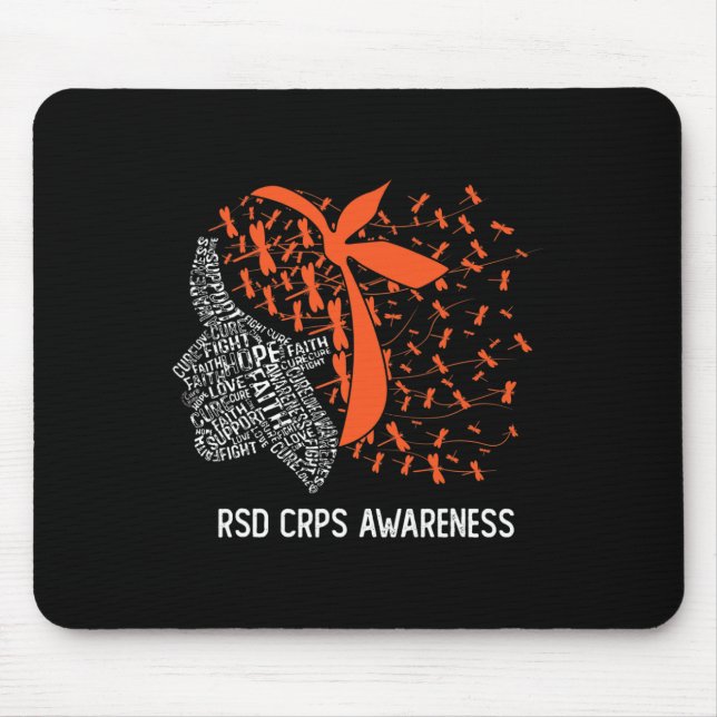 Mousepad Vestimos Laranja Para Sensibilização RSD CRPS 2 (Frente)