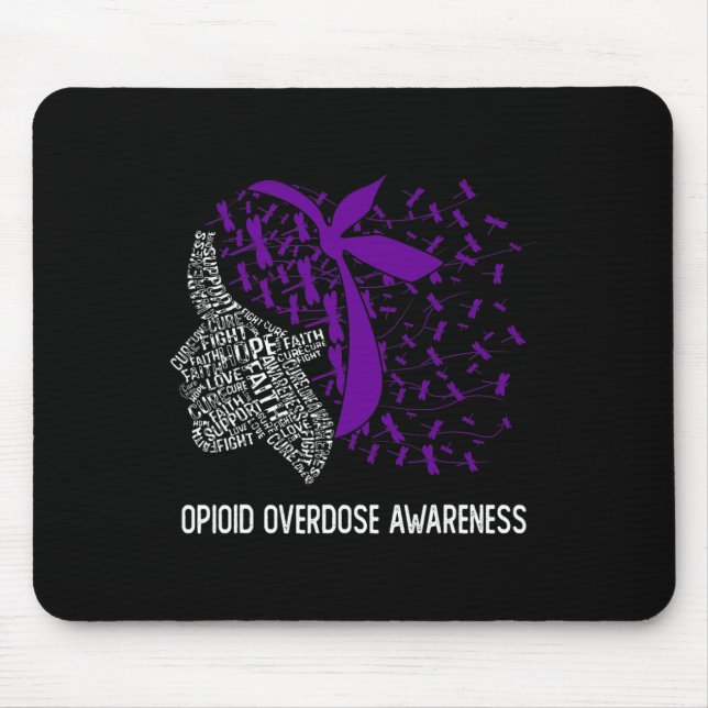 Mousepad Vestimos Roxo Para Sensibilização Para A Sobredosa (Frente)