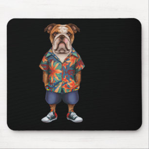 Mousepad Vestindo Um Havaí E Um Baixo