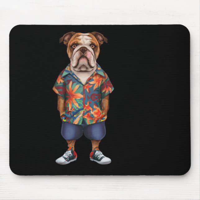 Mousepad Vestindo Um Havaí E Um Baixo (Frente)
