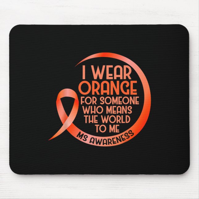 Mousepad Vestir Laranja Para Alguém Com Esclerose Múltipla  (Frente)