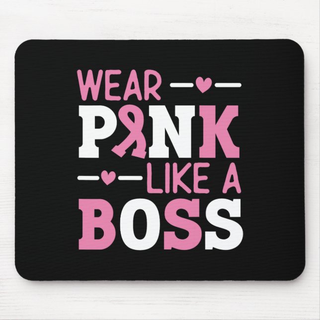 Mousepad Vestir Rosa Como Um Cancer De Fita Rosa Do Chão (Frente)