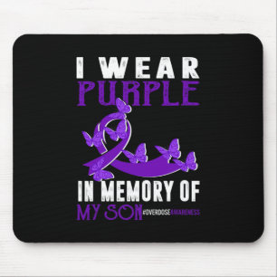 Mousepad Vestir Roxo Em Memória Da Consciência Da Sobredosa